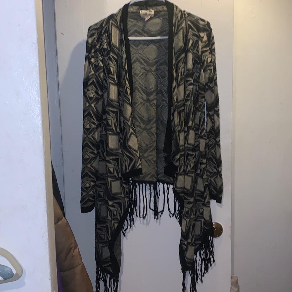 Tribal fringe sweater